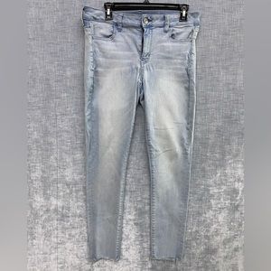American Eagle Jeggin Crop Jeans Woman’s Size 10 Regular Blue Denim